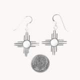 Silver Zia Dangle Earrings