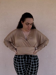 Put It In Neutral Nude Long Sleeve Top